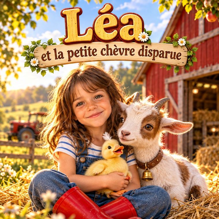 Couverture du livre Léa et la petite chèvre disparue